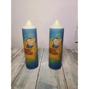 Two Vintage Tom Wilson Ziggy Merry Christmas Candles Unused